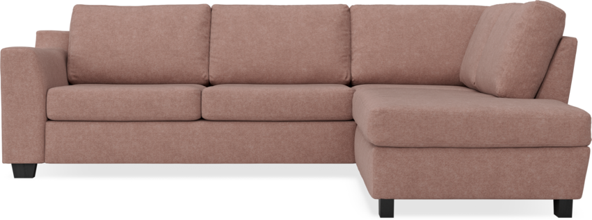 Friday - 2,5-sits soffa med divan höger - Rosa