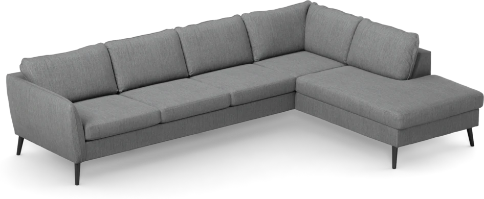 County - 3-sits soffa med divan höger - Grå