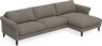 Romance - 3-sits soffa med schäslong höger - Grå
