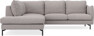 Madison - 2-sits soffa med divan vänster - Grå
