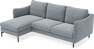 Madison Lux - 2-sits soffa med schäslong vänster - Blå