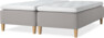 Delux Dream - Ramsäng, dubbelsäng med bäddmadrass - Grå