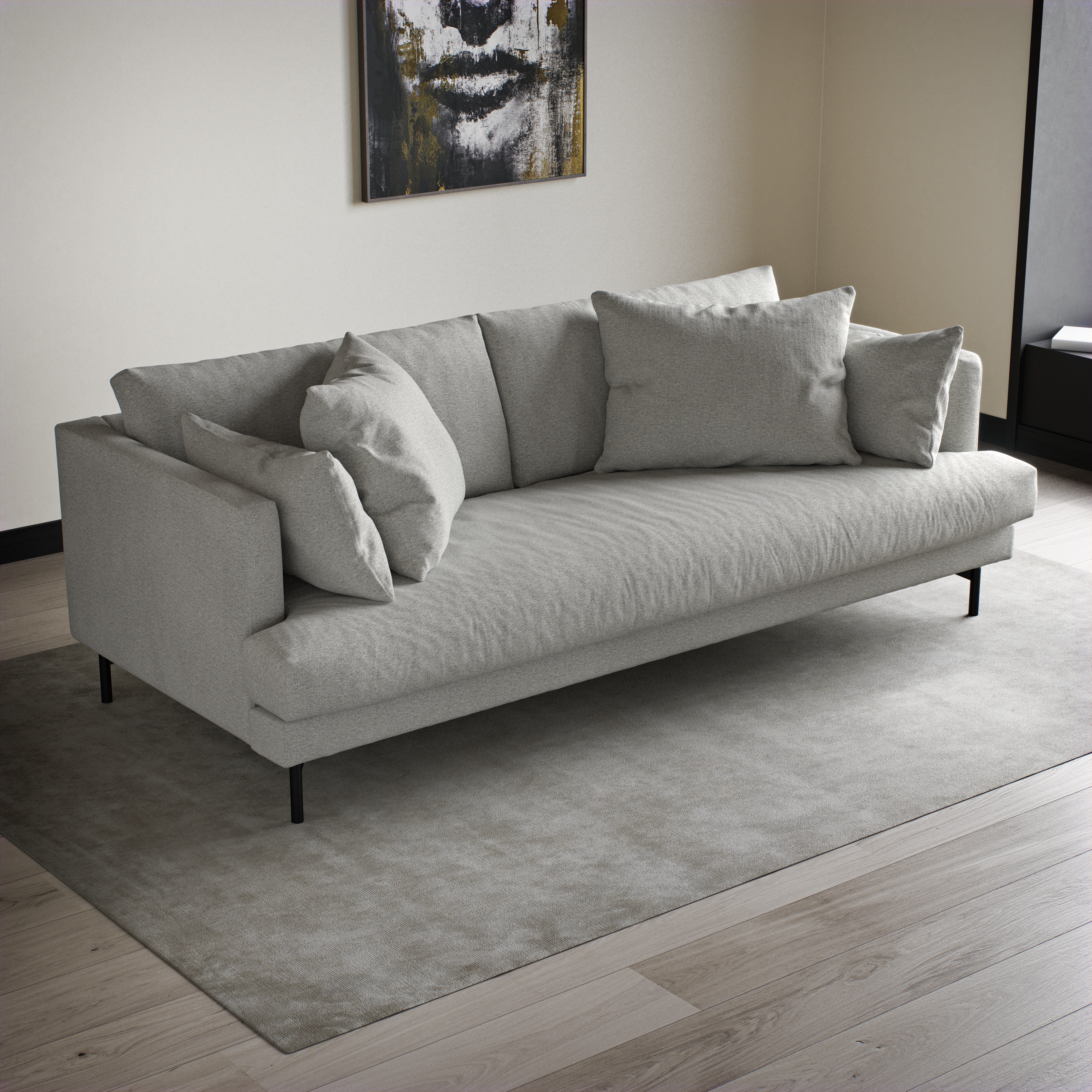 Harper - 3-sits soffa, hel dyna - inspiration