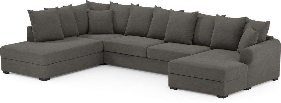 Town - 3-sits soffa med divan vänster och schäslong höger - Grå