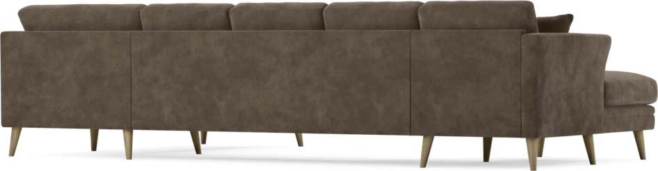 Eden - 3-sits soffa med schäslong vänster och divan höger - Brun