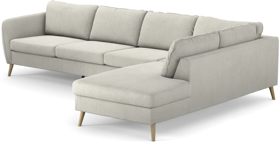 County - 3-sits soffa med divan höger - Grå