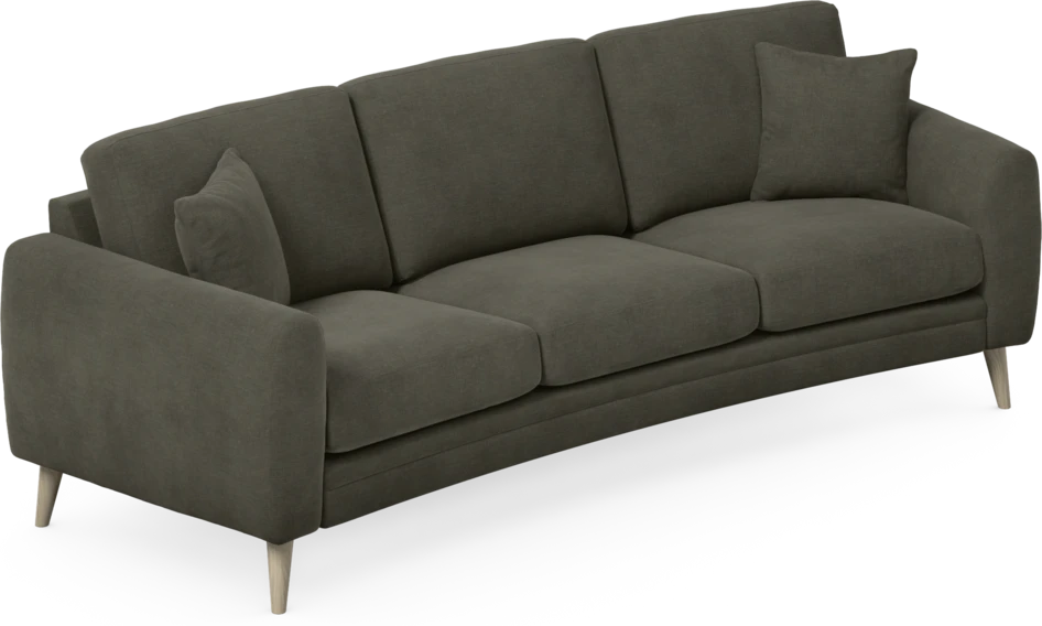 Eden - 3-sits soffa svängd - Grå