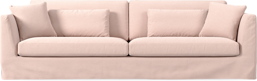 Willow - 4-sits soffa, med kappa - Rosa