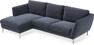 Madison Lux - 2-sits soffa med schäslong vänster - Blå