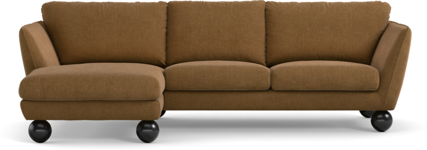 Madison Lux - 2-sits soffa med schäslong vänster - Brun