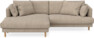 Harper - 4-sits med schäslong XL vänster - Brun