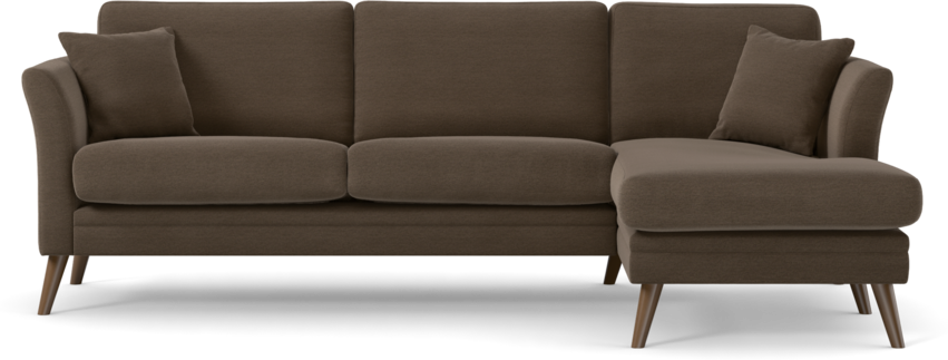 Eden - 2,5-sits soffa med schäslong - Brun