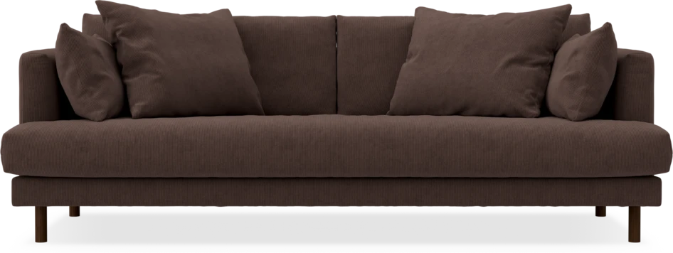 Harper - 3-sits soffa, hel dyna - Brun