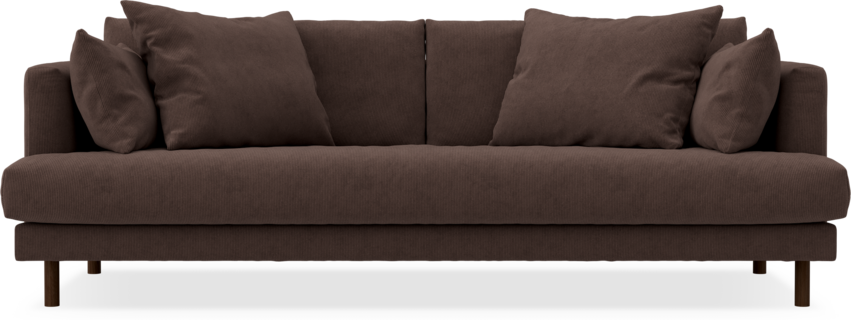 Harper - 3-sits soffa, hel dyna - Brun