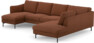 Madison Lux - 2-sits soffa med schäslong vänster och divan höger - Röd