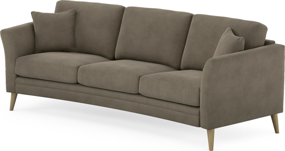Eden - 3-sits soffa svängd - Beige