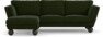 Madison Lux - 2-sits soffa med schäslong vänster - Grön