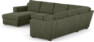 Friday - Hörnsoffa, 3+2-sits med schäslong vänster - Grön