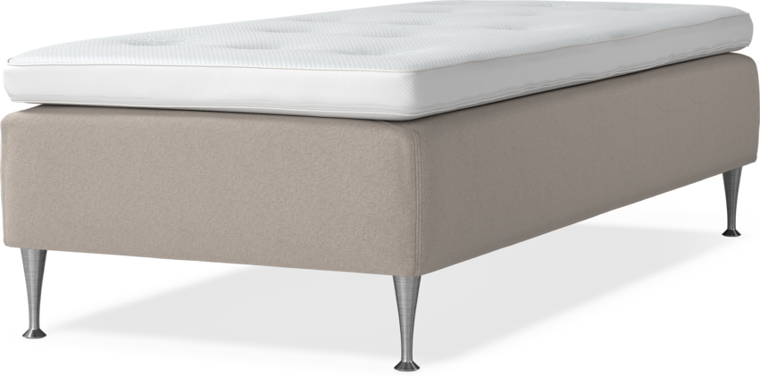 Delux Sense - Ramsäng, enkelsäng med bäddmadrass - Beige