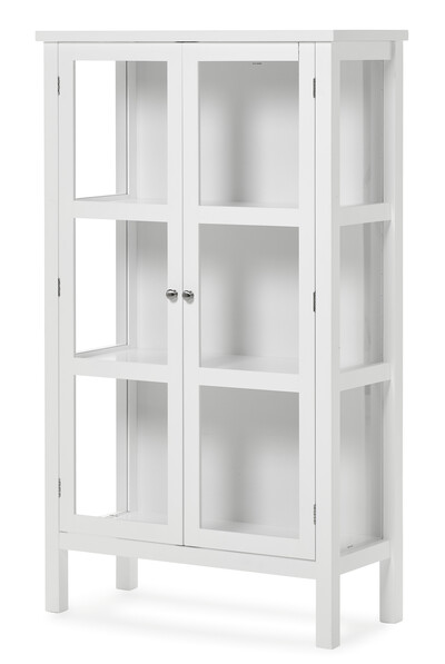 Elsy - Vitrinskåp, B 80 cm - Vit