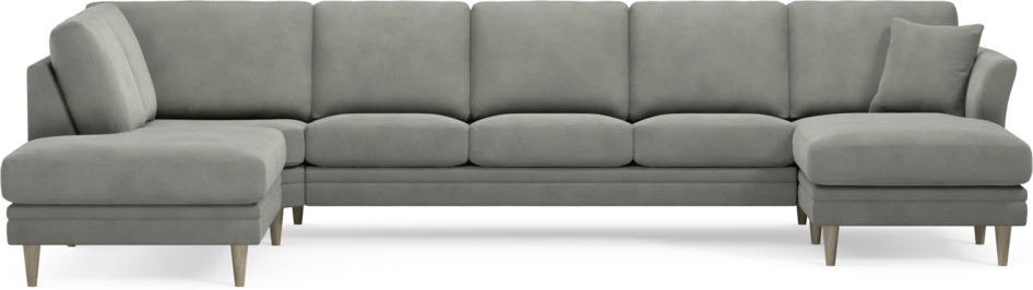 Eden - 3-sits soffa med divan vänster och schäslong höger - Grå