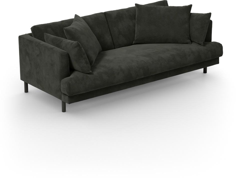 Harper - 3-sits soffa, hel dyna - Svart