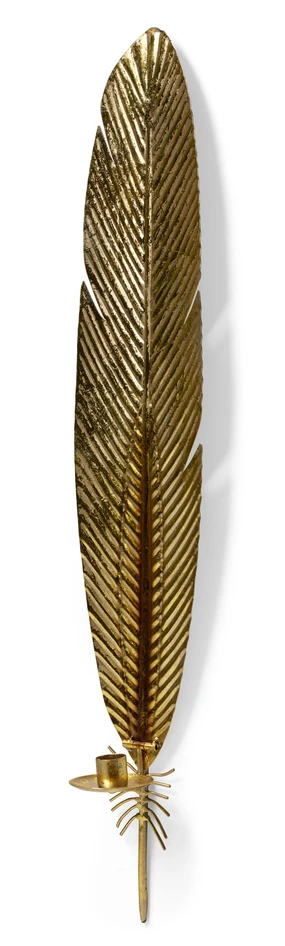 Leaf - Väggljusstake, H 67 cm - Gul