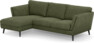 Madison Lux - 2-sits soffa med schäslong vänster - Grön
