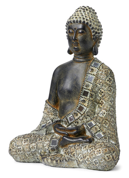 Lux Buddha - Prydnadsföremål, H 23 cm - Brun