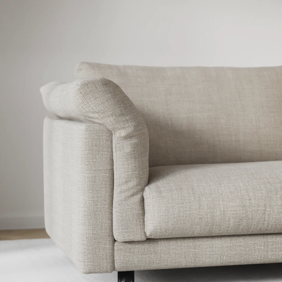 Cherrie - 3-sits soffa med divan höger, fast klädsel - Beige