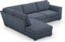Friday - 2,5-sits soffa med divan vänster - Blå