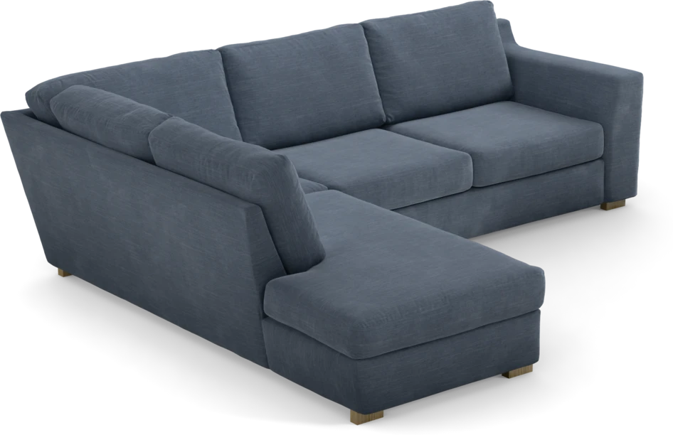 Friday - 2,5-sits soffa med divan vänster - Blå