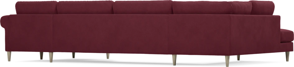 Bridge - 3-sits soffa med divan vänster och schäslong höger - Röd