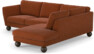 Madison - 2-sits soffa med divan höger - Röd