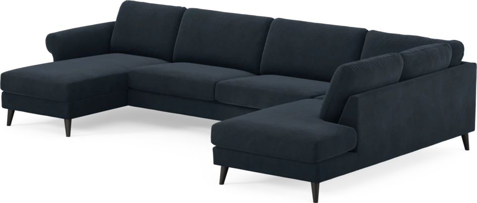 Bridge - 3-sits soffa med schäslong vänster och divan höger - Blå