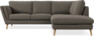 Madison - 2-sits soffa med divan höger - Brun
