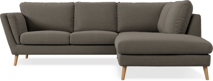 Madison - 2-sits soffa med divan höger - Brun