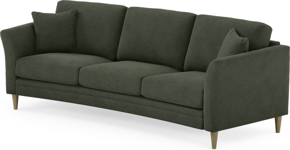 Eden - 3-sits soffa svängd - Grön