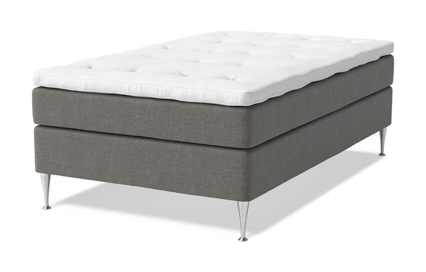 Sense Delux - Kontinentalsäng, enkelsäng med bäddmadrass Sleep Delux vit - Grå