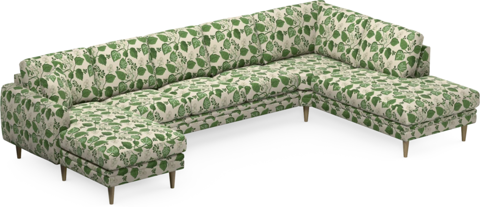 Eden - 3-sits soffa med schäslong vänster och divan höger - Flerfärgad