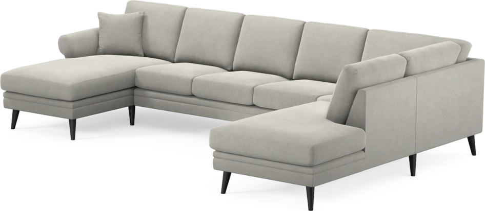 Eden - 3-sits soffa med schäslong vänster och divan höger - Grå