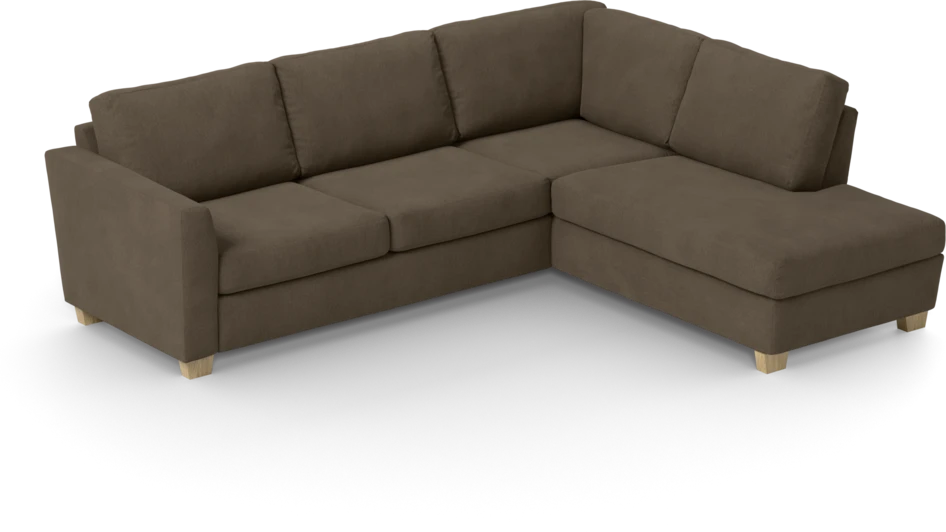 Friday - 2,5-sits soffa med divan höger - Brun