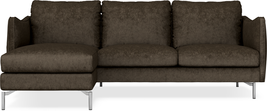 Madison Lux - 2-sits soffa med schäslong vänster - Brun