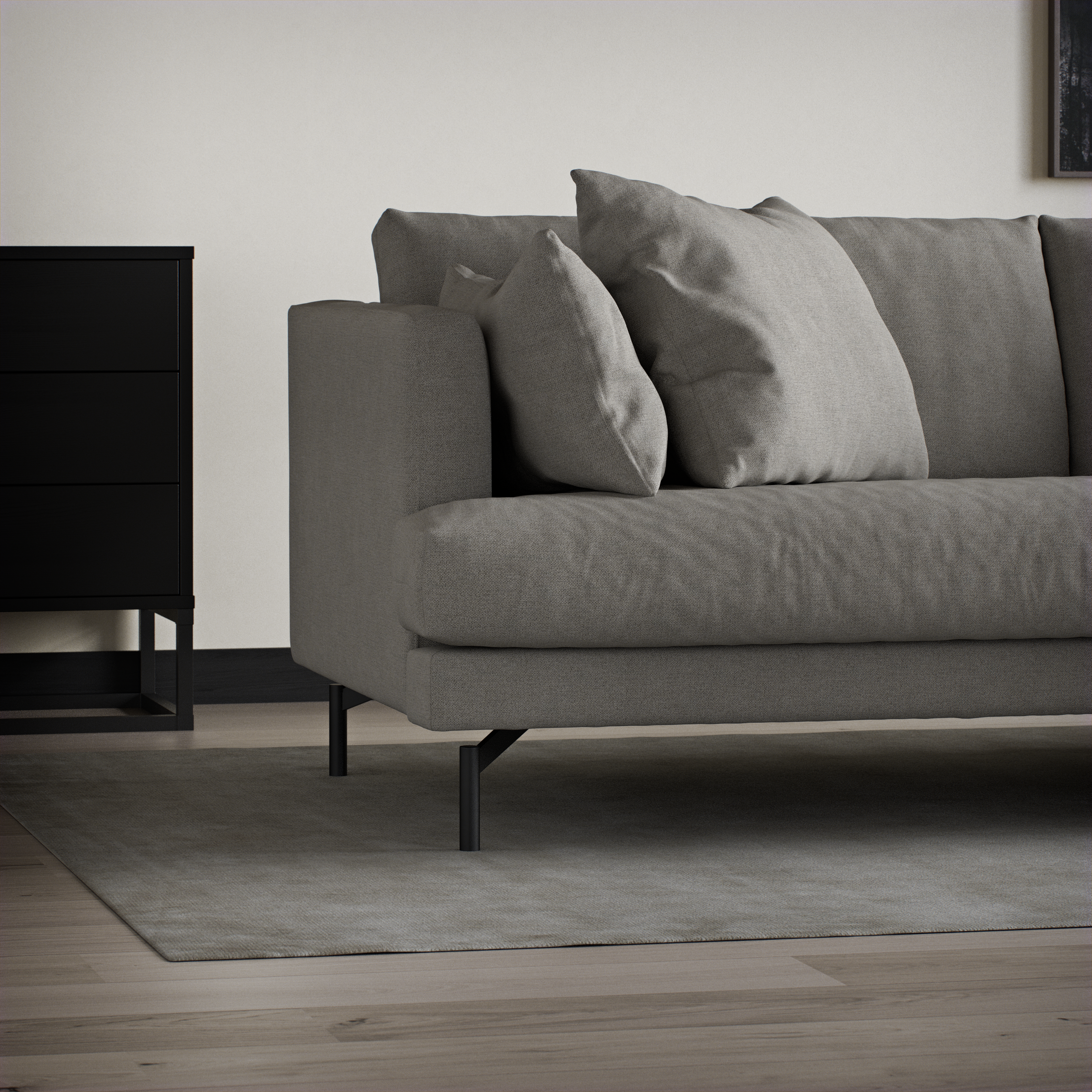 Harper - 3-sits soffa, hel dyna - inspiration