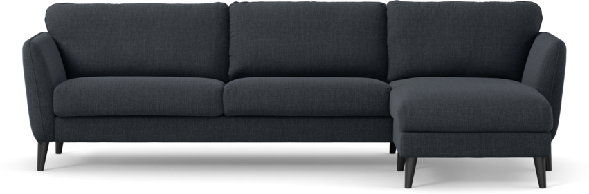 Bridge - 3-sits soffa med schäslong höger - Blå