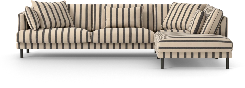Harper - 3-sits soffa med divan höger - Flerfärgad