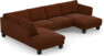 Madison Lux - 2-sits soffa med divan vänster och schäslong höger - Orange