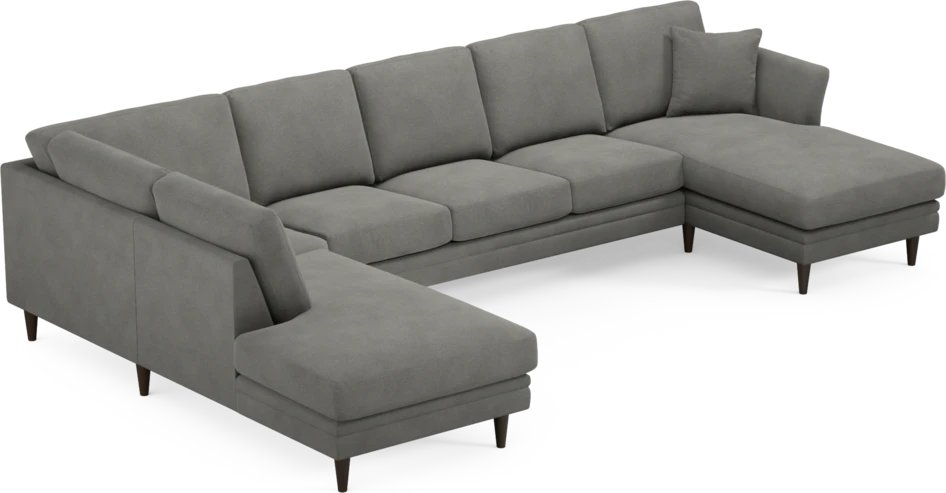 Eden - 3-sits soffa med divan vänster och schäslong höger - Grå