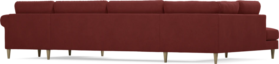 Bridge - 3-sits soffa med divan vänster och schäslong höger - Röd