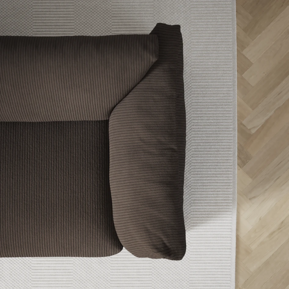 Cherrie Klädsel - Klädsel till 3-sits soffa med divan höger - Brun